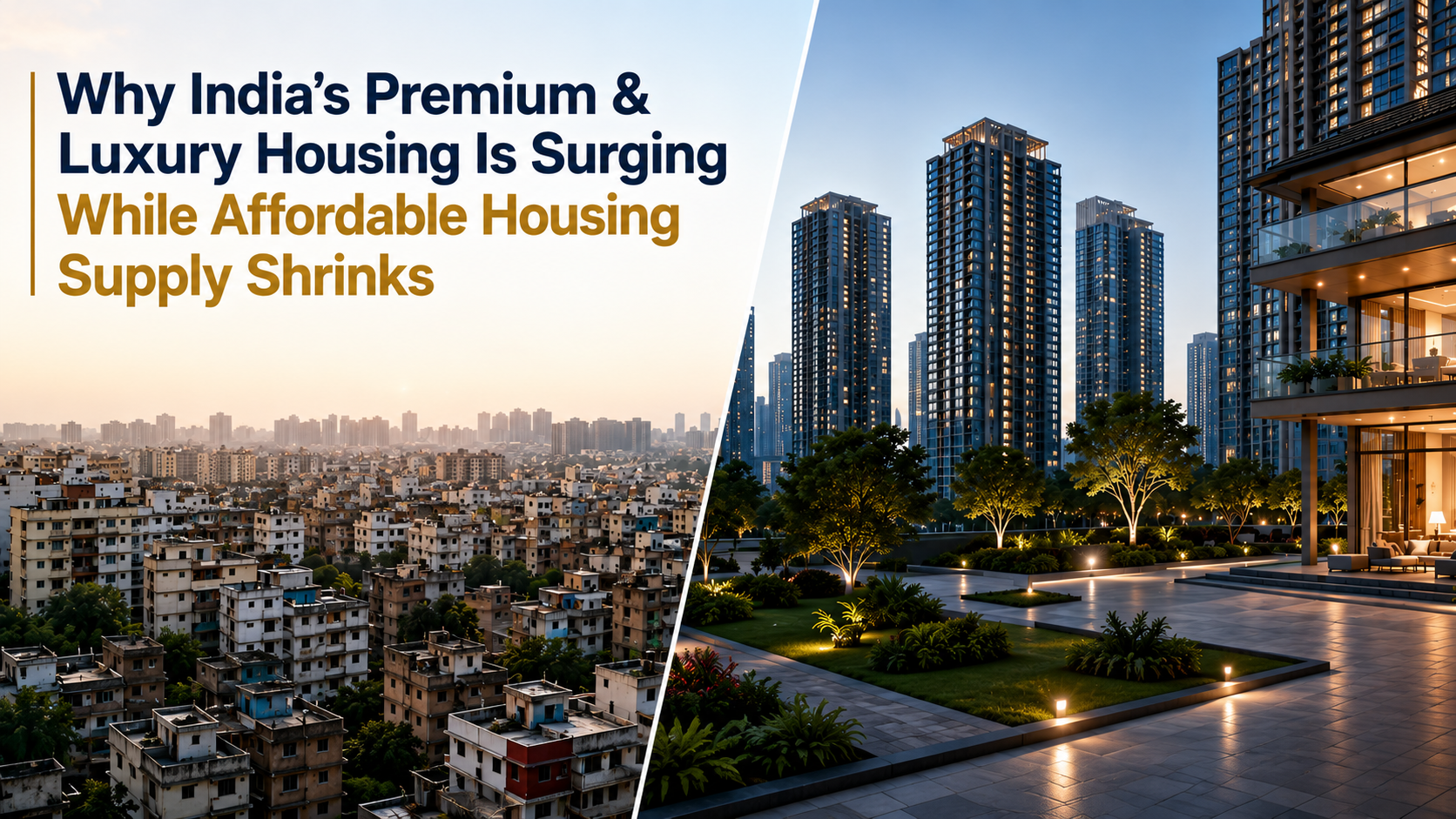 Why India's Premium & Luxury Housing Is Surging While Affordable Housing Supply Shrinks